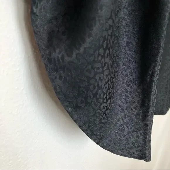 VICTORIA'S SECRET Camisole Womens L Tank Top Satin Black Cheetah Print Coquette - Picture 4 of 8